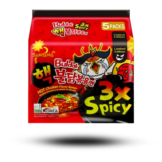 Samyang Buldak 3x Spicy Hot Chicken Ramen 5er Pack 700g