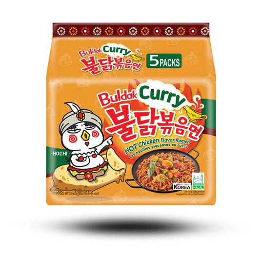 Samyang Buldak Hot Chicken Flavor Ramen Curry 5er Pack 700g